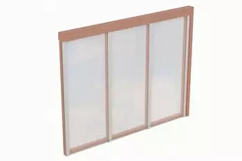 Skan Holz Seitenwand mit Polycarbonatplatten für Terrassenüberdachung aus Douglasie, natur (209682-00)
