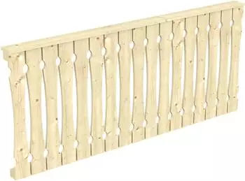 Skan Holz Brüstung Balkonschalung für Terrassenüberdachung 220 x 96 cm, Fichte natur (209910-00)