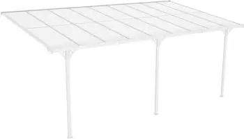 Westmann Terrassen&uuml;berdachung Bruce 556 Aluminium wei&szlig; (SI06108W)