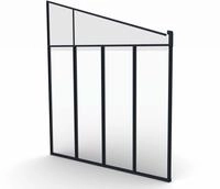 Palram - Canopia Terrassendach-Seitenwand "Side Wall" Alu Anthrazit Paneel Klar, BxH: