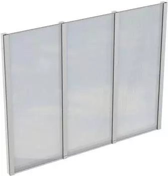 Skan Holz Carport-Seitenwand Polycarbonat freistehend weiß 243x200cm