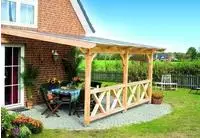 Skanholz Terrassendach "Rimini" 541 cm Breite, verschiedene Tiefen
