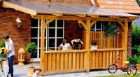 Skanholz Terrassendach "Rimini" 434 cm Breite, verschiedene Tiefen