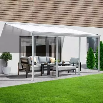 Home Deluxe Terrassenüberdachung 618 x 303 x 226 / 278 cm 8400 – Home Deluxe Terrassenüberdachung 618 x 303 x 226 / 278 cm 8400: Perfekter Schutz für Ihre Terrasse