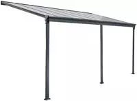 Terrassen&uuml;berdachung Solis Farbe: Grau, Gr&ouml;&szlig;e: 618 X 303 X 226 / 278 Cm