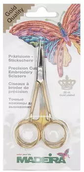 Madeira Spezial-Stickschere (vergoldet, 2-fach gebogen, 10 cm)