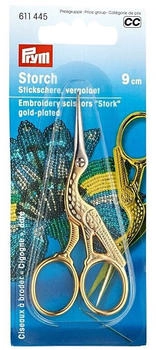 Prym Stickschere Storch (goldfarbig/ 9 cm)