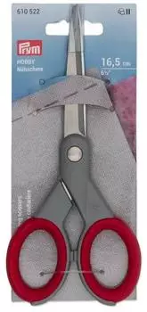 Prym HOBBY Nähschere 16,5cm, Edelstahl, rot (610522)