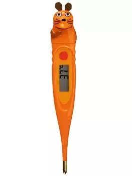 Die Maus Die Maus Digitales Fieberthermometer f&uuml;r Kinder, 3D-Design, orange (9810602)