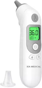 IEA Medical Ohrthermometer mit Schutzkappen 1 St Fieberthermometer