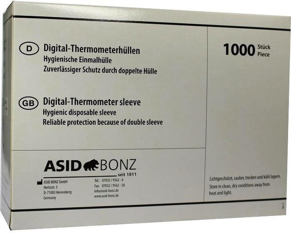 Asid Bonz Thermometer Einmalhüllen Digital ohne Gleitmittel (1000 Stk.)