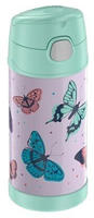 THERMOS Isolierflasche "FUNTAINER STRAW BOTTLE, doppelwandiger Edelstahl,