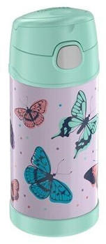 Thermos Funtainer Straw Bottle Edelstahl 0,35l butterflies
