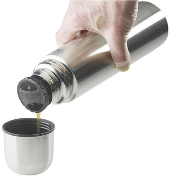 Gräwe Thermohome Isolierflasche mit Drehverschluss 0,5 L silber