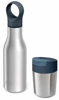 Joseph Joseph Isolierflasche "Refill Reuse Repeat" (Flaschen 500 ml und Becher 340 ml