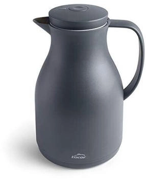 Lacor 62564 Thermoskanne BPA-frei doppelwandig mit Glasschicht innen matt Grau 1,50l Polypropylen Glas