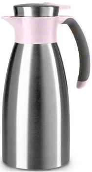 Emsa Soft Grip Isolierkanne 1l Edelstahl Auslaufsicher Rutschfester Griff Farbe Puderrosa N4120300
