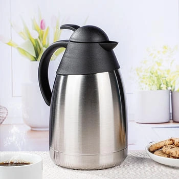 Fujitsu Isolierkanne 1,5l doppelwandiger mattierter Edelstahl 13,5 x 23 cm