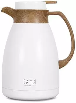 Bama Burano Isolierkanne 1,5L Edelstahl, Weiß