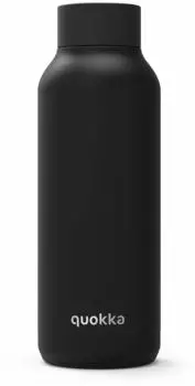 Quokka Solid Jet Black Isolierflasche, Edelstahl, 510ml (11825)