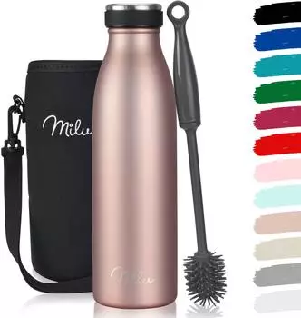 Milu T5 Isolierte Edelstahl-Trinkflasche 500ml doppelwandig auslaufsicher (T5)