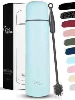 Milu Thermosflasche Edelstahl babyblau 1000ml