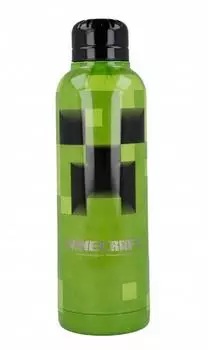 Stor Minecraft Isolierflasche aus Edelstahl 515ml, cranberry (00441)