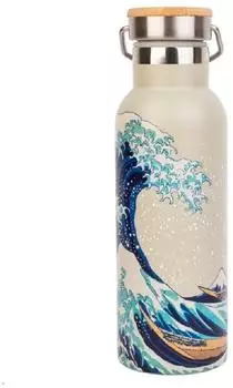 Erik Hokusai &bdquo;Die gro&szlig;e Welle vor Kanagawa" Thermoflasche Edelstahl 500ml (BMA03)