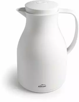 Lacor Thermoskanne doppelwandig, BPA-frei, matteweiß, 1,5L (62579)