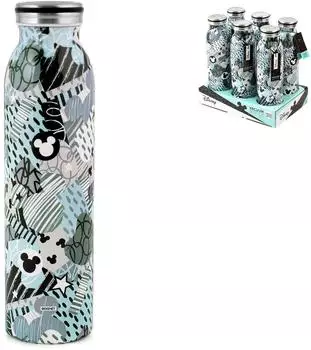 Lulabi Mickey Urban Isolierflasche, Edelstahl, 0,60l (7397)