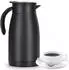 LuxusKollektion Isolierkanne doppelwandig, Edelstahl, 1L, schwarz