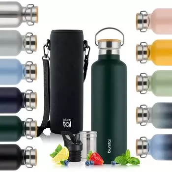 Blumtal Thermosflasche 500ml doppelwandig, Edelstahl, dunkelgrün (EB0185)