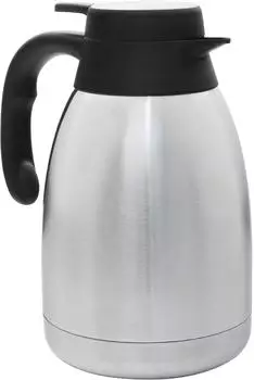 Haushalt International Isolierkanne Edelstahl doppelwandig Einhandautomatik 1,5L silber (26146)