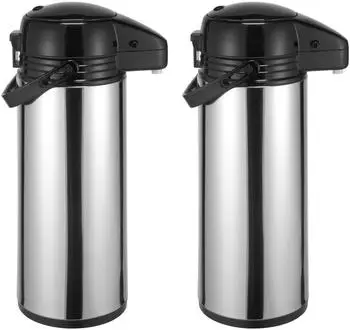 HAC24 Pump-Isolierkanne Airpot 2er-Set, Edelstahl, 1,9l (26126)