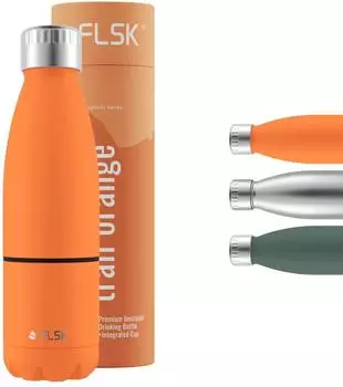 FLSK Isolierflasche Trail Orange mit Becher