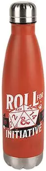 Konix Dungeons & Dragons Isolierflasche "Roll for Initiative" 500ml, Edelstahl, rot