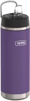 Thermos Isolierflasche 0,71 l Lila Strohhalm