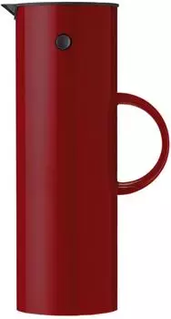 Stelton EM77 Isolierkanne Glaseinsatz Cherry Red 1L