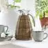 Loberon Senta Thermoskanne Edelstahl/Rattan, braun/silber (14227231)