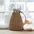 Loberon Senta Thermoskanne Edelstahl/Rattan, braun/silber (14227231)
