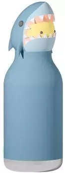 Asobu Bestie Isolierflasche f&uuml;r Kinder mit Strohhalm, Hai, 460ml