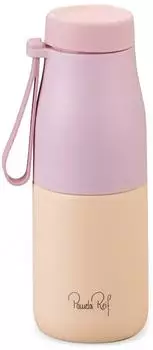 Fackelmann Pamela Reif Isoliertrinkflasche mit Becher, Edelstahl, 400ml (26589)