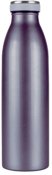 Steuber Thermoflasche doppelwandig Edelstahl auslaufsicherer Deckel 500 ml metallic grau