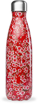 Qwetch Thermos Bottle Flowers 500ml Red