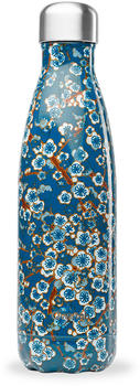 Qwetch Thermos Bottle Flowers 500ml Blue