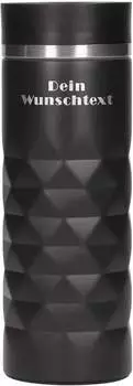 Elasto Personalised Stainless Steel Travel Mug Onyx Schwarz