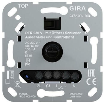 Gira RTR 230V Öffner/Schließer Ausschalter + Kontrolllicht (247200)