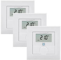 Homematic IP Smart-Home-Steuerelement "Wandthermostat mit Luftfeuchtigkeitssensor 3er
