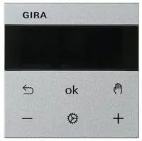 Gira 539326 System 3000 Raumtemperaturregler Display, System 55, Farbe Alu