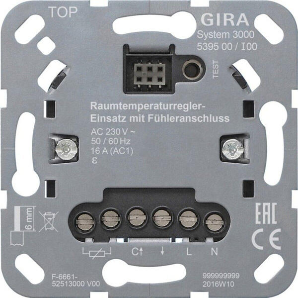 Gira System 3000 RTR mit Fühleranschluss